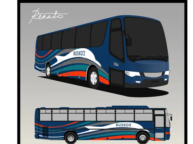 In this image there are animated images of two buses one above the other. On the left side top...